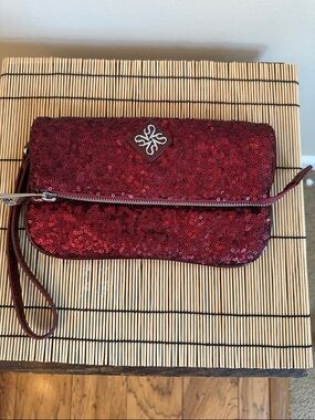 Simply Vera Vera Wang Red Sequin Wristlet Clutch